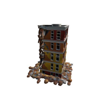 Destroyed building corner