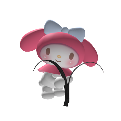 ♡ cute my melody sanrio pulling hair in black Roblox item