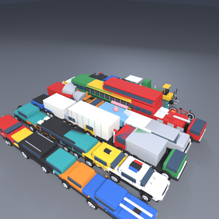 Low Poly Vehicle Pack Cars Trucks Bus City x41 preview 5
