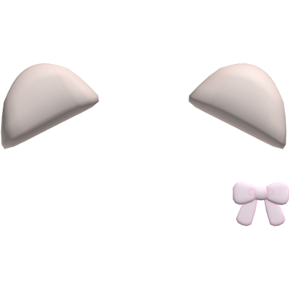 ♡ adorable pusheen ears w/ bow Roblox item