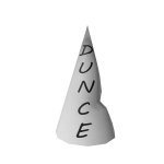 White Bad Sport Dunce
