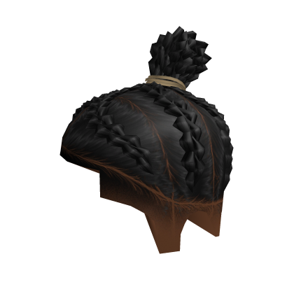 Braided Bun Knot [Black] Roblox item
