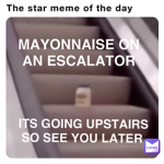 Mayonnaise On An Escalator THE FIRST