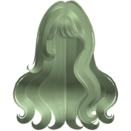 ♡ Cute Fluffy Wavy Hair w/ Bangs (Matcha) Roblox item