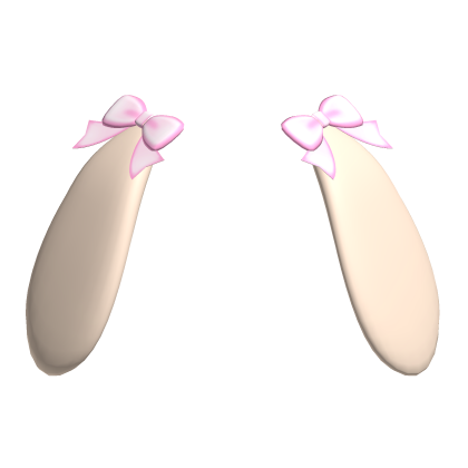 Soft Kawaii Cute Bunny ears with Bow // in Blonde