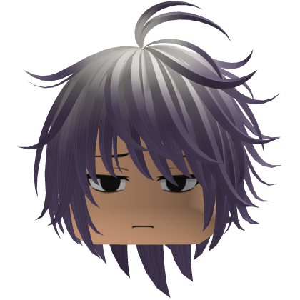 Cute Y2K emo purple white hair Roblox item