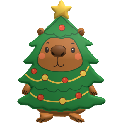 Cute Xmas Christmas Tree Capybara Backpack Plush