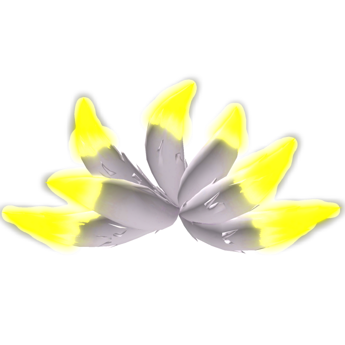 Glowing Kitsune Tail (Emissive) - Gold Yellow