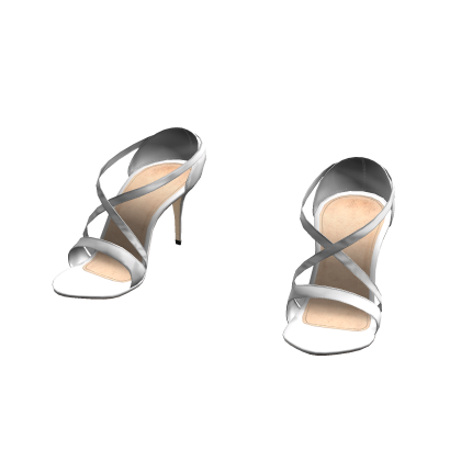 High Stiletto Heels - White