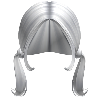 -',ৎ Mini Preppy Low Pigtails in White