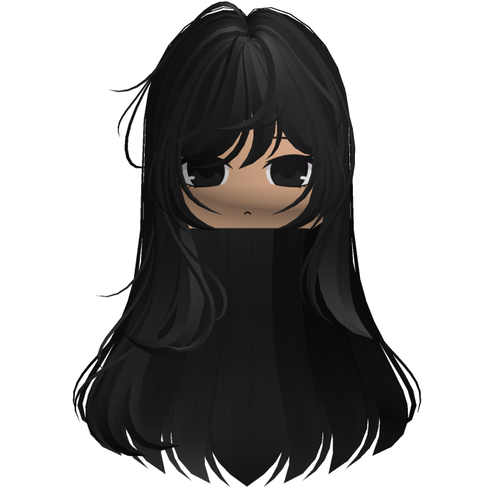 Long Straight Girl Hair (Black)