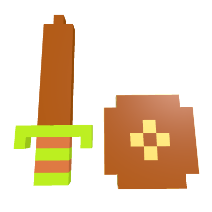 8-Bit Wooden Sword/Shield (Hyrule Warriors/Zelda)