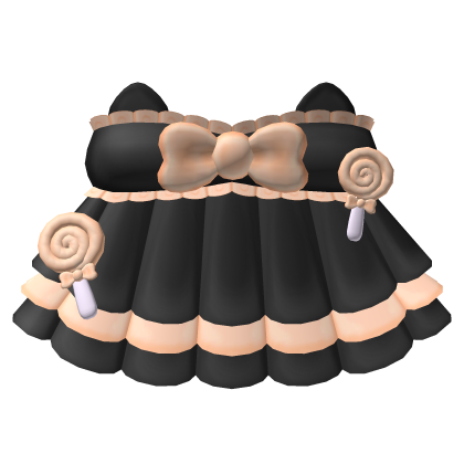 . ‿ ♡ kitty witch orange halloween lollipop dress Roblox item