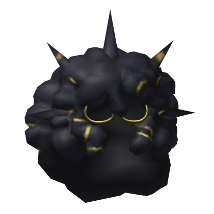 BIAST Uni Hair Black Spiky Golden Beads