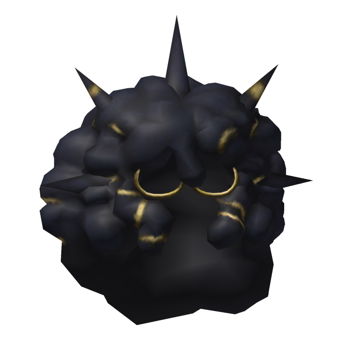 BIAST Uni Hair Black Spiky Golden Beads