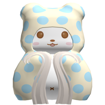 ♡ : kawaii marumofubiyori bear holding blonde hair Roblox item