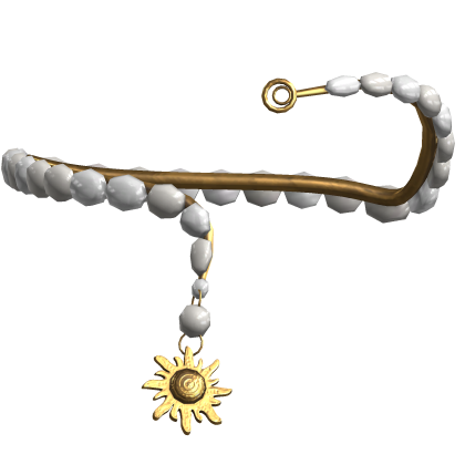 ☆ Boho White Beaded Sun Arm Cuff