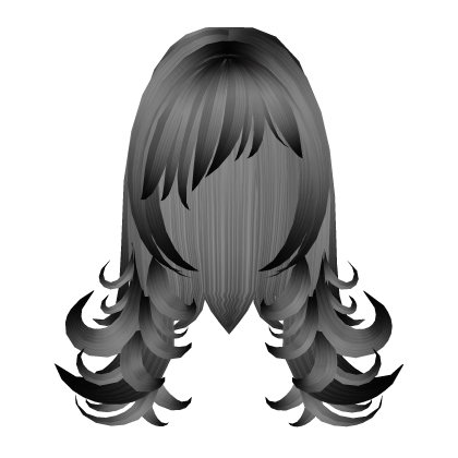 White and Dark Emo Straight Messy Hair Roblox item