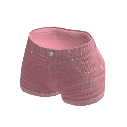 Jean Shorts Pink Denim Vintage Baddie Ripped Y2K thumbnail