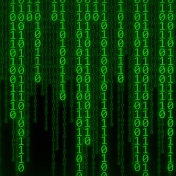 Green Glitch Binary Matrix Code PC Hack Background