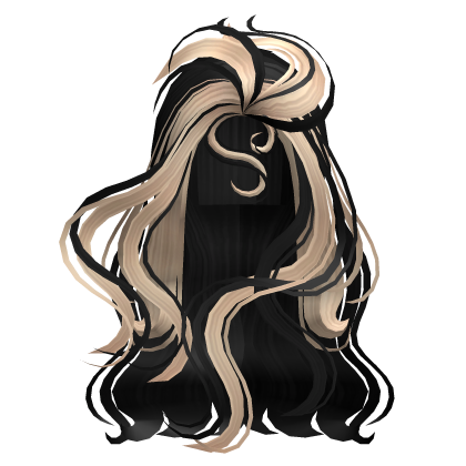 Long Mermaid Flowy Hair in Black Blonde Roblox item