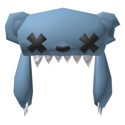 Low Poly Monster Bear Hat Blue