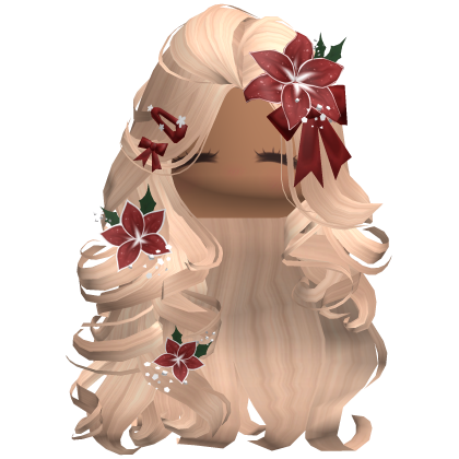 ♡ Christmas Blowout w/ Flowers (Blonde)