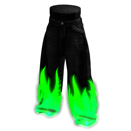 🌟 GLOWING green y2k emissive black baggy pants 4