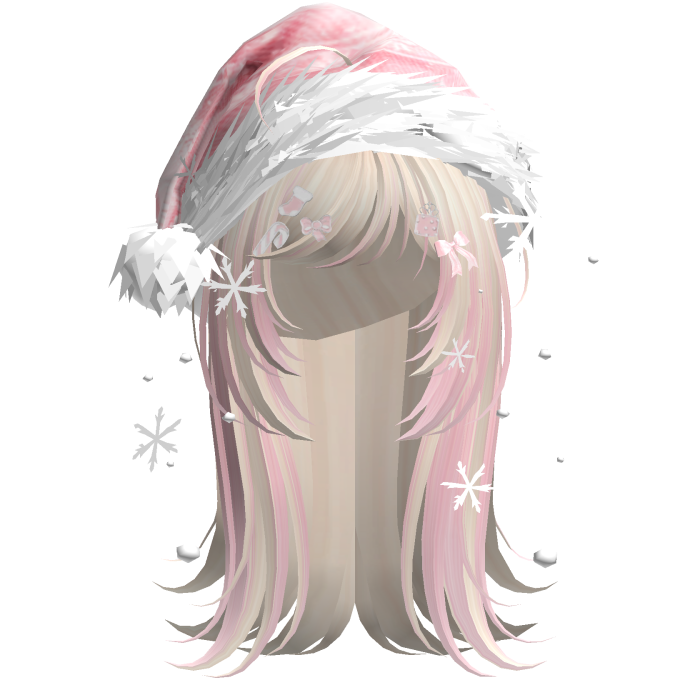 Cute Christmas Straight Hair (Yellow&Pink)