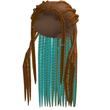 ⚜️•  long styled braids (Caramel &Turquoise) Roblox item