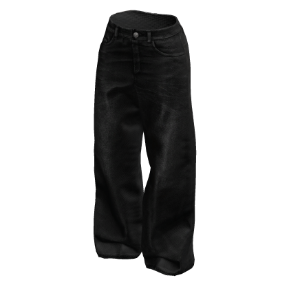 Black Baggy Denim Jeans Roblox catalog item