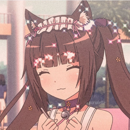 Aesthetic cat maid anime girl Roblox decal