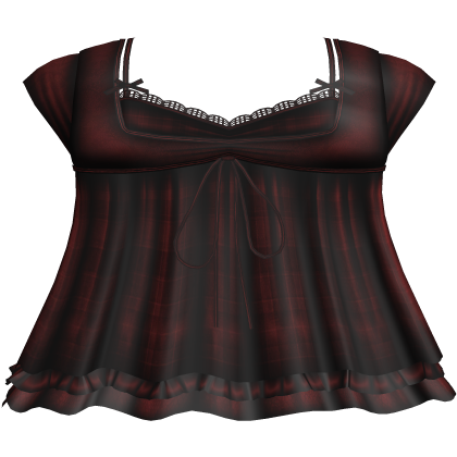 pretty gothic ruffled dress w tank top red