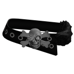 Emo Grunge Y2K Silver Skull Belt