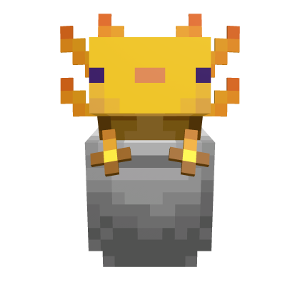Yellow Axolotl Bucket Backpack Roblox item