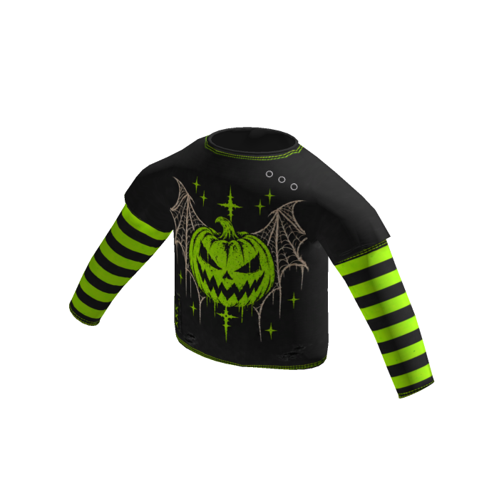 Y2K Toxic Pumpkin Shirt