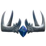 Sapphire Lapis-Stone Ivy Antler-Crown