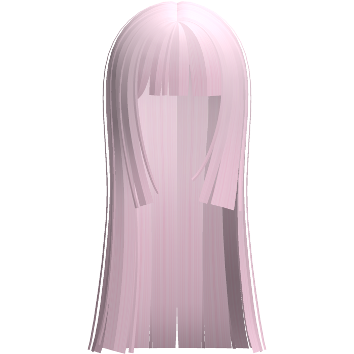 extra long hime moe japanese anime girl (pink v2)