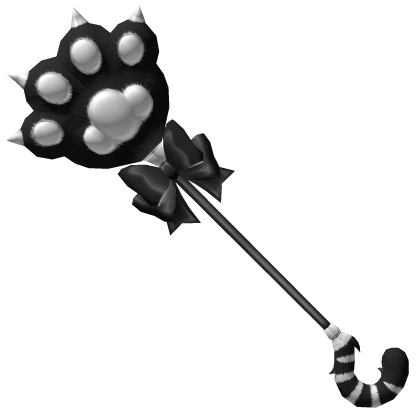 Cat Paws Lollipop Staff - Black White Roblox item