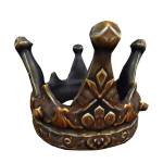 Antique Engraved Bone King Crown