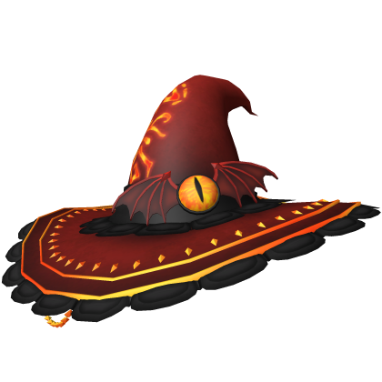 Mortal Witch Hat w Halloween Wings Red - MM2 