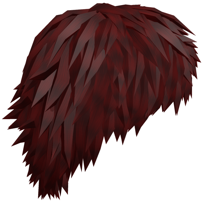 Dark Red Emo Messy Mullet Boy Hair