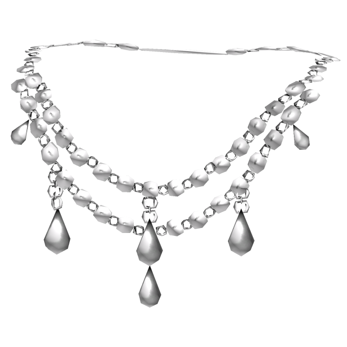 White Gothic Victorian Jewelry Necklace