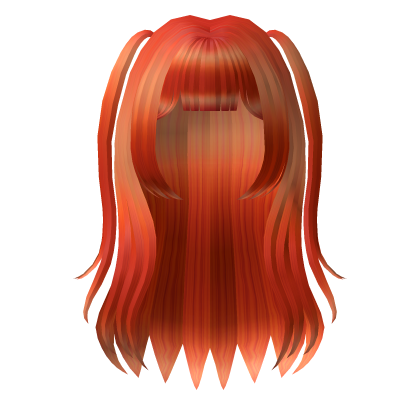 Orange Kawaii Anime Pigtails