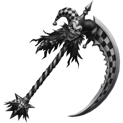 Jester Black and White Scythe Roblox item