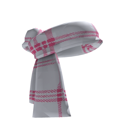 Pink & White Plaid Scarf