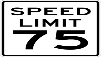 Speed Limit 75 Sign Roblox decal