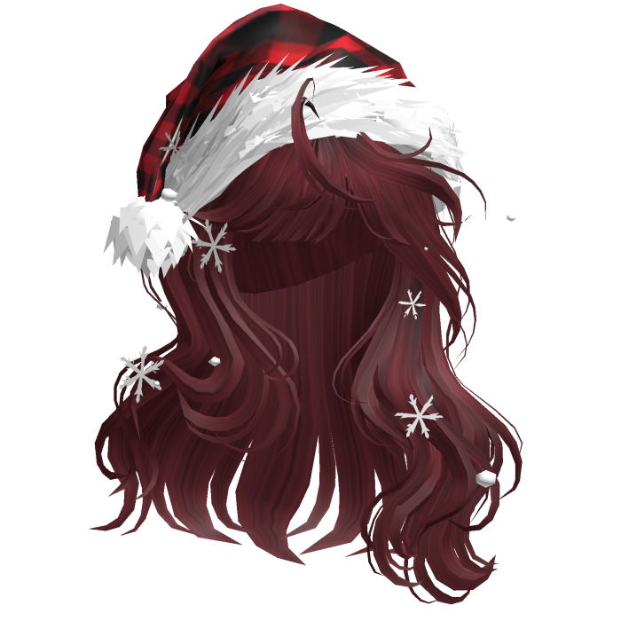 Christmas Hair w/Santa Hat (Red)