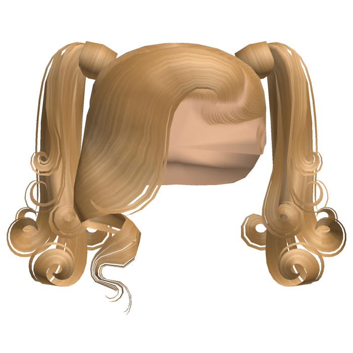 ☆ | Blonde Swirly Pigtails W Side Bang