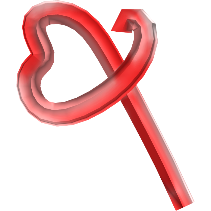 Red Swirly Heart Straw